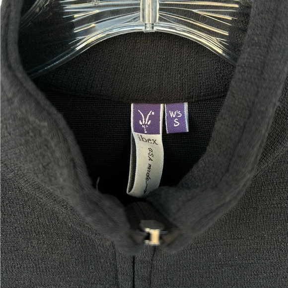 ibex Australian Merino Wool Full Zip Sweatshirt Jacket - W’s Size Small - Black - Picture 3 of 9